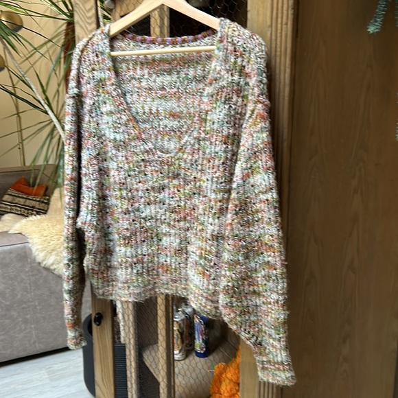 Free People Mendocino Highland V-Neck Sweater - Picture 3 of 12